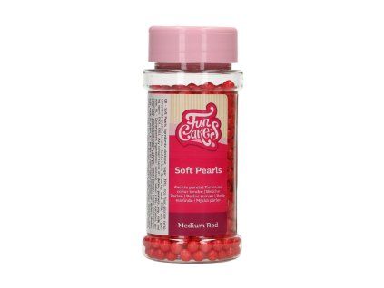 Červené cukrové perly FunCakes 4 mm