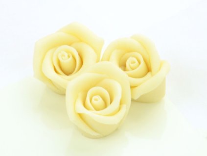 Velké bílé marcipánové růže 12080