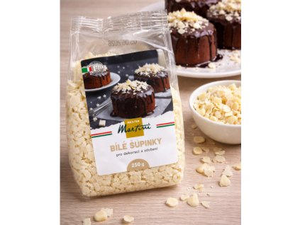 Bílé čokoládové šupinky