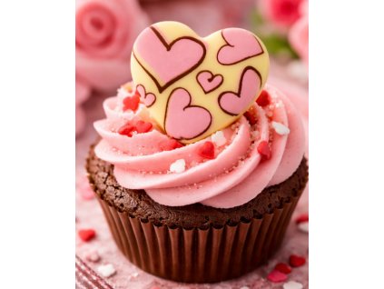 Srdíčko čokoládová dekorace