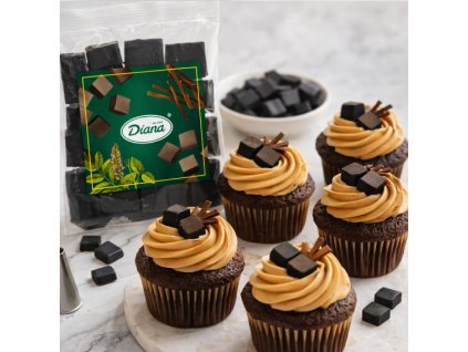 karamelový fondán lékořice