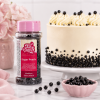 Černé střední cukrové perle FunCakes 4 mm