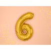 Zlatý fóliový balónek č.6 FB10M-6-019