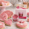 Rubínová třpytivá prachová barva FunCakes