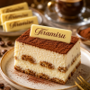Tiramisu bílá čokoládová dekorace