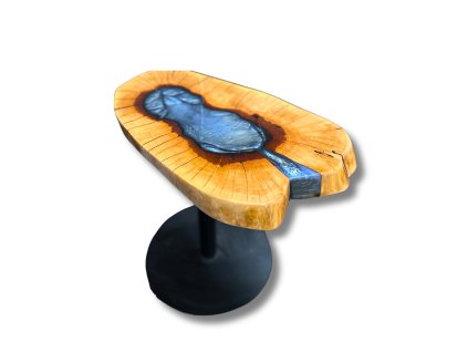 epoxidový stůl hruška ovál modrý