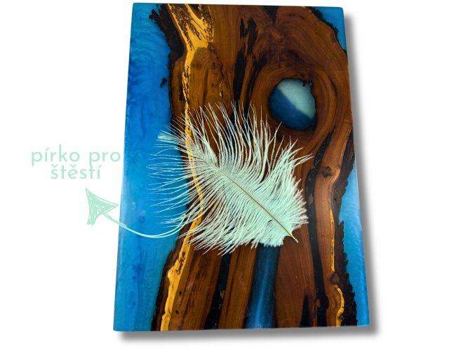 epoxidový podnos švestka, modrý epoxid 2B