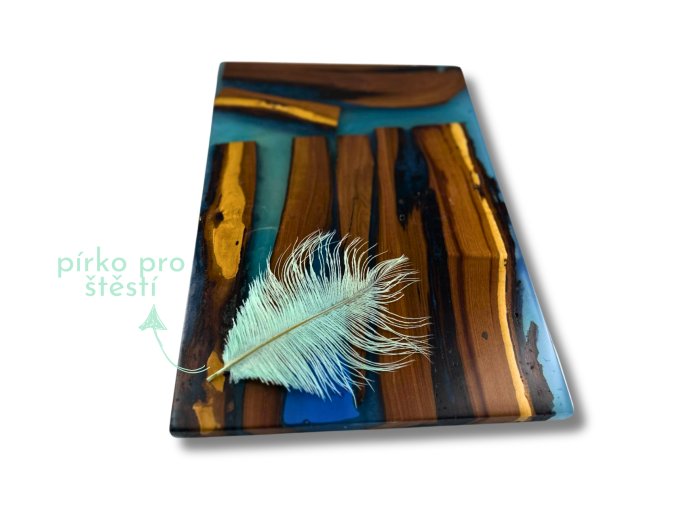 epoxidový podnos švestka, modrý epoxid 1B