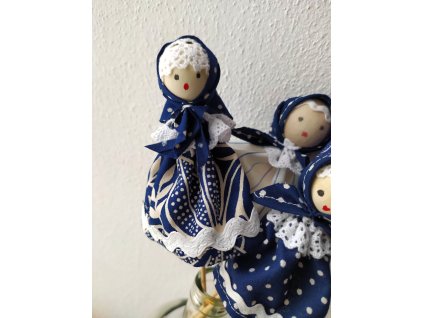 Zápich - krojová panenka modrá