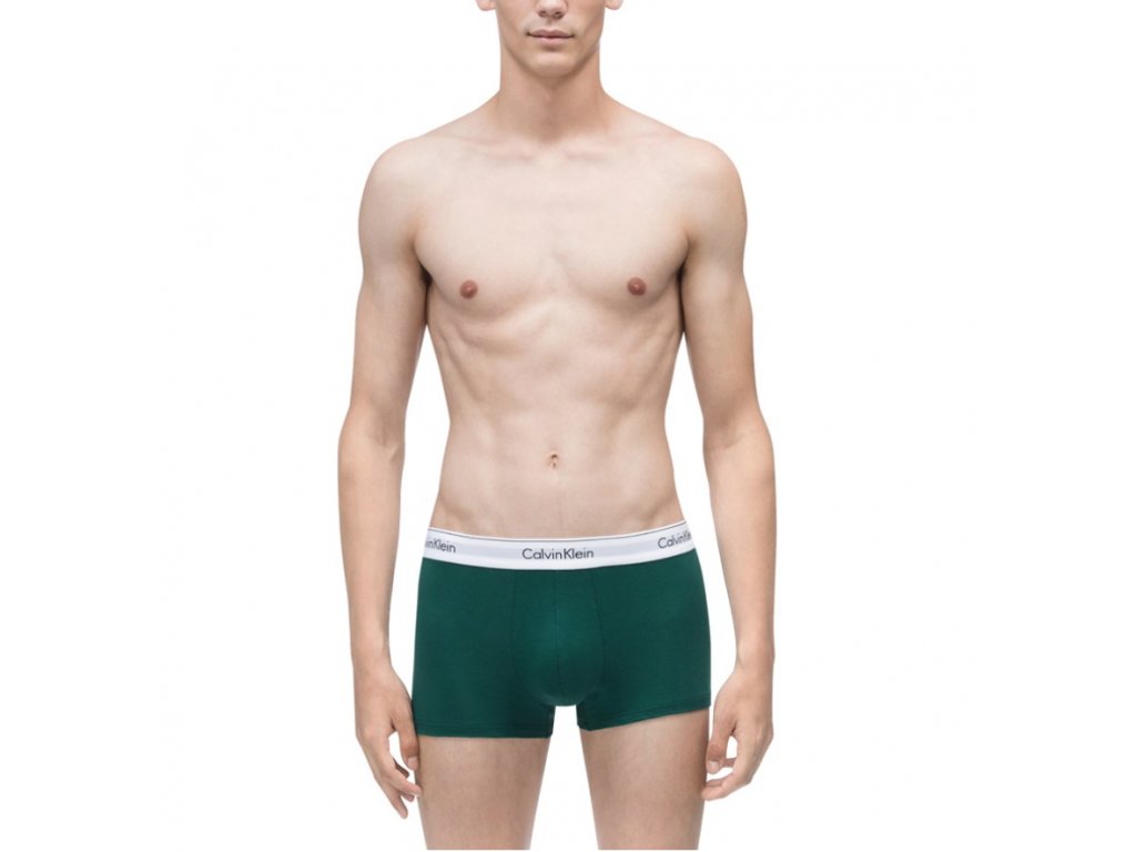 Calvin Klein 2ks balení - boxerek modern cotton stretch s krátkou  nohavičkou šedé a zelené s bílou gumou ( NB1086A KKW / 000NB1086A KKW ) -  neodolatelna.com