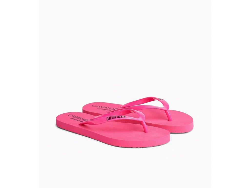 Calvin Klein dámské žabky růžové - fuksia KW0KW01032 TZ7 (ck ff sandals) -  neodolatelna.com