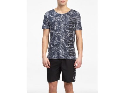 Pánské tričko Calvin Klein Relaxed Crew Tee Jungle černé (Velikost UK (EU) XL (XXL))