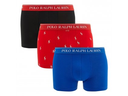 Pánský 3 balíček boxerek Polo Ralph Lauren kratší nohavička (klasický střih) limitovaná kolekce 714662050044 (PRL 3pack stretch cotton classic trunks 3PK-TRN)