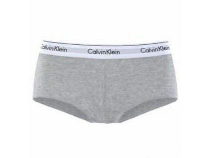 Calvin Klein extra jemné šedé, žebrované kraťáskové kalhotky_shorty z kolekce Modern Cotton ( QF4115E_GGR)