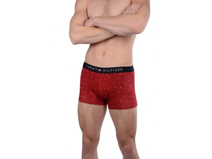 Srdíčkové Boxerky Tommy Hilfiger - červené UM0UM00386 632 (Trunk logo valentines)