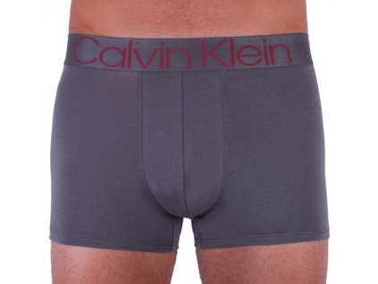 Calvin klein Evolution boxerky šedé s bordó logem NB1565A 2PQ