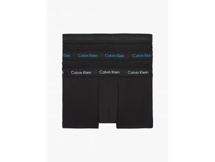 Calvin Klein 3pack trunk - boxerek s krátkou nohavičkou černé s barevným Logem (Low rise trunk 0000U2664G_1TT U2664G_1TT)