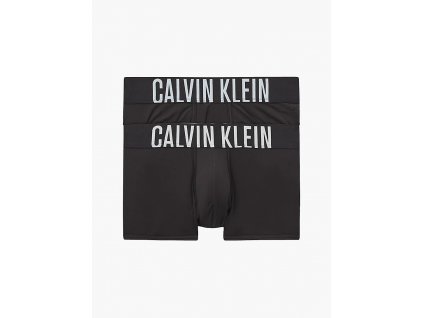 Calvin Klein 2pack Intense Power boxerek s krátkou nohavičkou černé s barevnou  gumou (Low rise trunk 000NB2599A 1QI NB2599A 1QI)