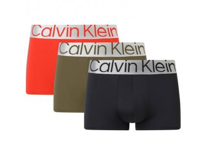 Calvin Klein  3KS BALENÍ Boxerek s krátkou nohavičkou barevné Reconsidered Steel ( CK 000NB3074A 13B NB3074A 13B low rise trunk)