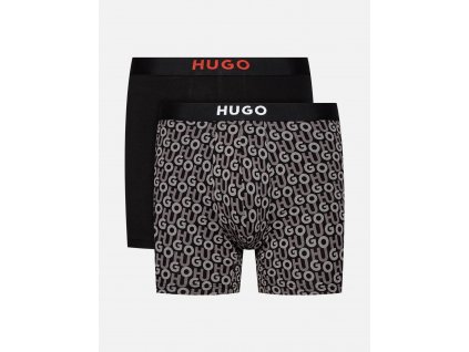 Hugo by Hugo Boss 2pack Boxer briefs - boxerek s dlouhou nohavičkou černé a vzor (50478807 062)