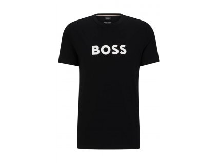 Černé Hugo Boss Pánské tričko volnější střih regular fit 50491706 001