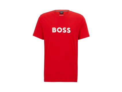 Červené Hugo Boss Pánské tričko volnější střih regular fit 50491706 628