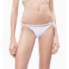 Calvin Klein dámský plavkový spodek - bílý - zavazovací Intense Power  KW0KW00648 143 (TIE SIDE BIKINI BOTTOM CK - PVH WHITE) 4500257682