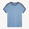 Pánské tričko Tommy Hilfiger modré UM0UM00562_450 (LOGO TAPE T-SHIRT TH)