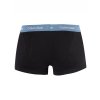 Calvin Klein 3pack trunk - boxerek s krátkou nohavičkou černé s barevnou gumou ( U2664G_VVK cotton stretch )