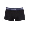 Calvin Klein 3pack trunk - boxerek s krátkou nohavičkou černé s barevnou gumou ( U2664G_VVK cotton stretch )