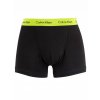 CK 3KS BALENÍ Boxerek se středně dlouhou nohavičkou Calvin Klein černé + barevná guma ( 3pack trunks U2662G gmp)