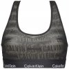 Calvin Klein podprsenka - Braletka - Modern Cotton - Limitovaná kolekce Censored Logo - černá - qf1879e-ej1 - black zepředu produkt