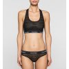 Calvin Klein podprsenka - Braletka - Modern Cotton - Limitovaná kolekce Censored Logo - černá - qf1879e-ej1 - black zepředu souprava zepředu