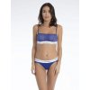 Krajkové kalhotky/bikini s přední bavlněnou částí Calvin Klein limitovaná kolekce modré CK QF4584E PZ6