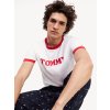 Tommy Hilfiger Pánské tričko z Organické bavlny z limitované kolekce v retro stylu - červeno bílé UM0UM01620 100 (LOGO ORGANIC COTTON T-SHIRT TH)