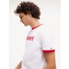 Tommy Hilfiger Pánské tričko z Organické bavlny z limitované kolekce v retro stylu - červeno bílé UM0UM01620 100 (LOGO ORGANIC COTTON T-SHIRT TH)