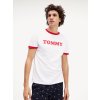 Tommy Hilfiger Pánské tričko z Organické bavlny z limitované kolekce v retro stylu - červeno bílé UM0UM01620 100 (LOGO ORGANIC COTTON T-SHIRT TH)