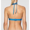 Dámský Plavkový vršek Calvin Klein Modrý, lesklý trojúhelník Triangle CK (KW0KW00015 488) (Velikost podprsenky S)