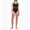 alvin Klein dámské jednodílné plavky limitovaná kolekce černé KW0KW00985_BEH (SCOOP NECK SWIMSUIT - CORE RESET)