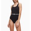 alvin Klein dámské jednodílné plavky limitovaná kolekce černé KW0KW00985_BEH (SCOOP NECK SWIMSUIT - CORE RESET)