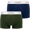 Calvin Klein 2ks balení - boxerek modern cotton stretch s krátkou nohavičkou modré a zelené s bílou gumou ( NB1086A MXD / 000NB1086A MXD )