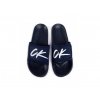 Calvin klein pánské Nazouváky bačkory papuče btmavě modré s bílým logem CK sliders KM0KM00499 CBK