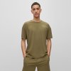 Khaky Modalové tričko Hugo by Hugo Boss Pánské tričko volnějšího střihu regular fit  50478916 345 relaxed fit