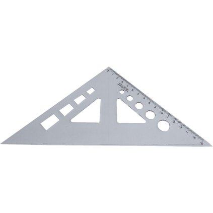 Trojúhelník 45/177 s kolmicí a výřezy