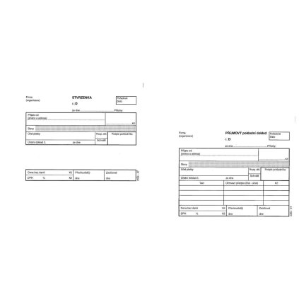 TP Přij.pokl.doklad A6 2x50l čísl.NCR47