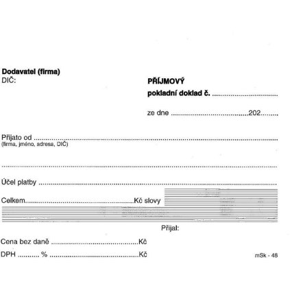 TP Přij.pokl.doklad A6 nečíslovaný 48