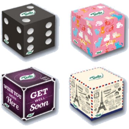 Kapesníčky TENTO Cube box 3-vr. 58ks
