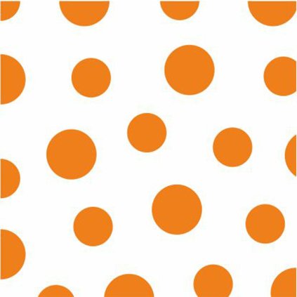 Ubrousky 33x33 Dots oranžové 30ks