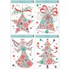 Vánoční okenní dekorace vločky 33,5x25,5