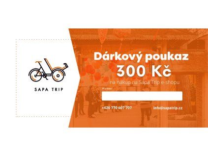 Sapa Trip - Elektronický Dárkový poukaz v hodnotě 300, 500, 1000